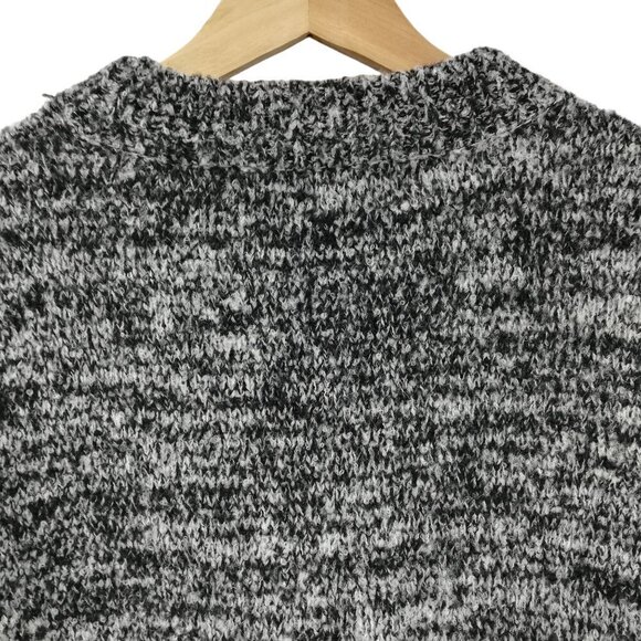 Callahan Mock Neck Striped Ombre Sweater Size L Wool Blend Pullover Black Gray - Picture 7 of 12
